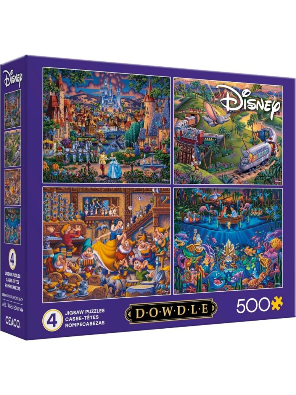Colorful 4-in-1 Disney Jigsaw Puzzle for Adults - Precision-Cut, Beautiful